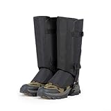 Polainas hechas de tela de nailon compuesto de tres capas que proporcionan una excelente protección contra la nieve y el agua durante las actividades (negro)