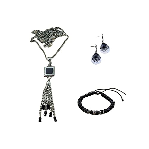 Mix de Bijuterias Colar Brinco Pulseira Prateados