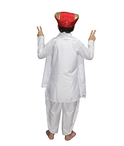 Image of Kaku Fancy Dresses National Heros Freedom Fighters Costumes for Boys & Girls | Independence Day Republic Day Fancy Dress for Schools Plays & Competition | Role Play Politician Costume For Kids