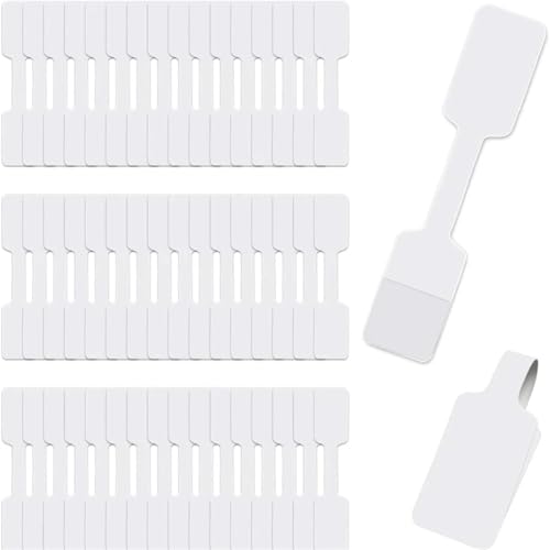 Etiquetas de precios de papel kraft y blanco para joyería, lote de 1200 piezas de varios tamaños 6