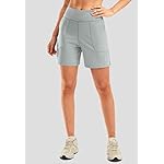 SANTINY Women's 6'' Athletic Long Shorts with 4 Pockets High Waisted Bermuda Shorts for Women Walking Running Casual - Image 3