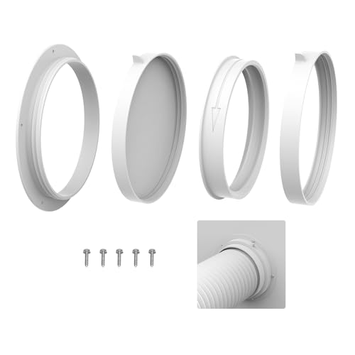 Abluftschlauchadapter für Klimageräte zur Wanddurchführung: Wanddurchführungszubehör für Abluftschlauch mit Linksgewinde - ⌀ 150 mm