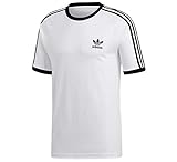adidas striped 19 Gerippter Rundhalsausschnitt Adidas 3 Stripes T-Shirt (L, White)