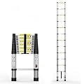 Saker 12.5FT Aluminum Telescoping Ladder - One-Button Retraction & 330LBS Heavy Duty, Collapsible Lightweight Extension Ladder for Roof, RV, Home & Outdoor Work