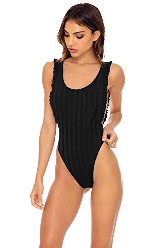 Luli Fama Bachelorette and HER Babes - Tank Open Sides Thong One Piece Bodysuit - XL/BASH Black