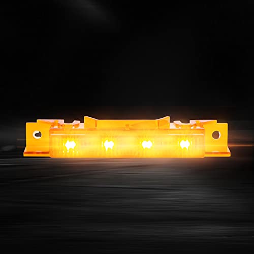 Everesthd 5Pcs Top Roof Marker Light Cab Truck Led Lamp Roof Running Light Assembly Fits For Volvo Vnl Vnm 2008-2017 Yellow #TOP4