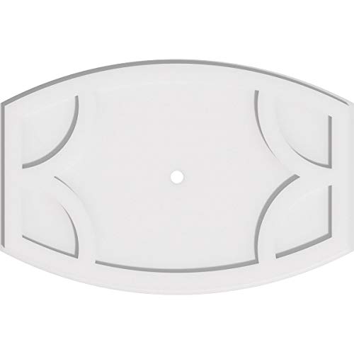 Image of Ekena Millwork CMP28X18KY-01000 Kailey Architectural Grade PVC Contemporary Urethane Ceiling Medallions 28 inchW x 18 5 /8 inchH x 1 inchID x 15 inchC x 1 inchP