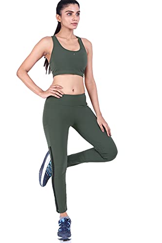 Image of Women's JUST-Dry Ankle Length Gym Workout Yoga Fitness Active Sports Pants