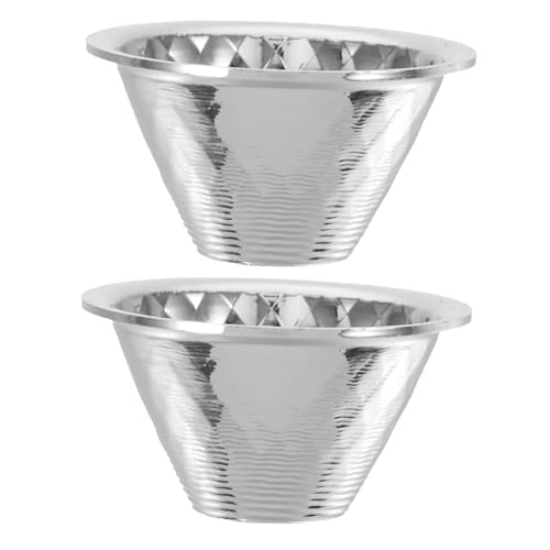 VILLCASE 2Pcs LED Light Reflector Cup Replacement for Flashlights Reflective Accessory for Repairing Flashlight Parts