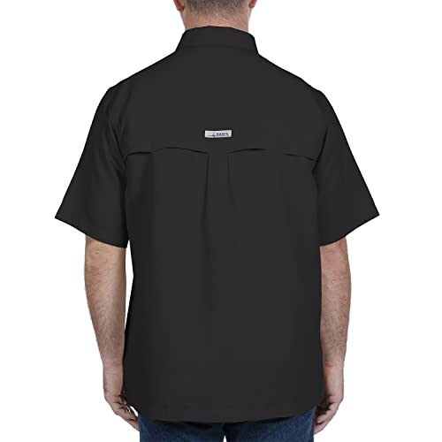 HABIT Men's HB Short Sleeve River Shirt, Black, X-Large2