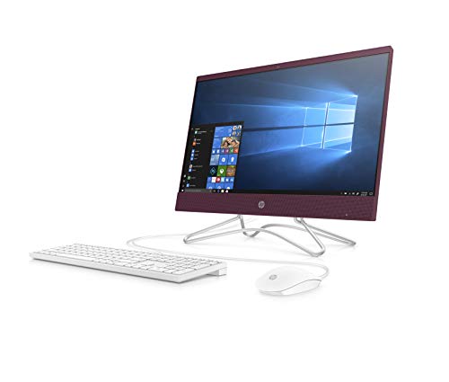 Image of 2019 New HP 22 All-in-One PC 21.5 inch Intel Celerion G4900T Intel UHD Graphics 610 1TB HDD 4GB SDRAM DVD Privacy Webcam Maroon Burgundy