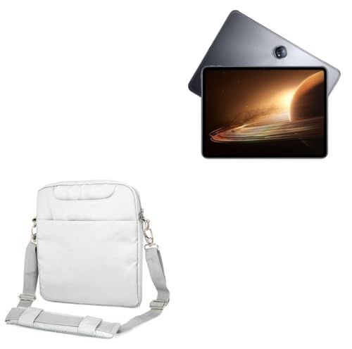 BoxWave Case Compatible with Oppo Pad 2 - Encompass Urban Bag, Over Shoulder Messenger Straps Handle Bag Pockets - Cool Grey