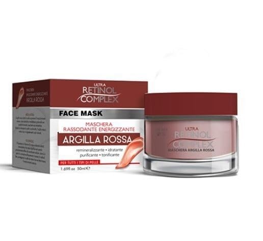 Ultra Retinol Complex - Mascarilla facial de arcilla roja, reafirmante y energizante, 50 ml