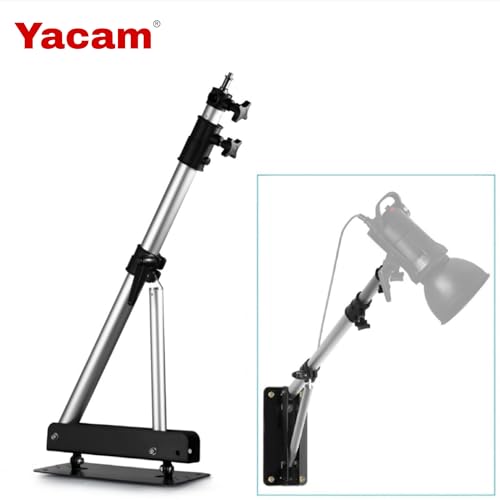 Image of Installer Infotech Wall Mount Boom Steel Arm with Triangle Base | 53Inch / 135cm Adjustable Boom Arm for Photography Lights, Ring Light, Softbox & Reflector