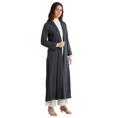 Image of Smarty Pants women's cotton open front trench jacket.