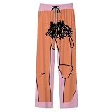 Costume da pene da uomo, divertente pigiama, lungo, elasticizzato, morbido, comodo, per il tempo libero, regalo creativo, mutande locker, O rosa., XL