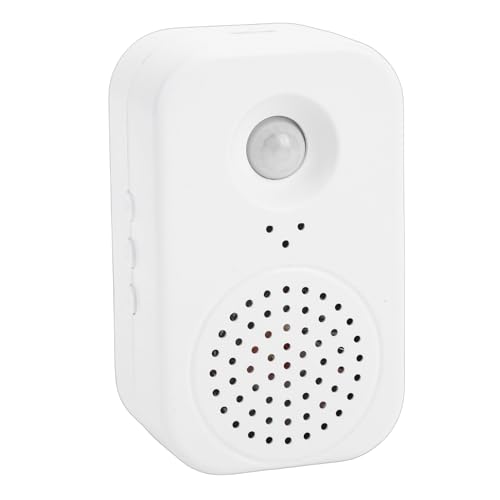 Détecteur de Mouvement Vocal, 120° 3-4m Carillon de Porte sans Fil avec Enregistrement personnalisé 20s et Batterie 500mAh pour Magasin Boutique Maison