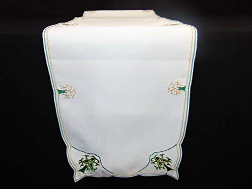 Table Runner in a Green Celtic Tree of Life Design. Beautifully embroidered table linen designed by Beverley Gallagher - Image 3
