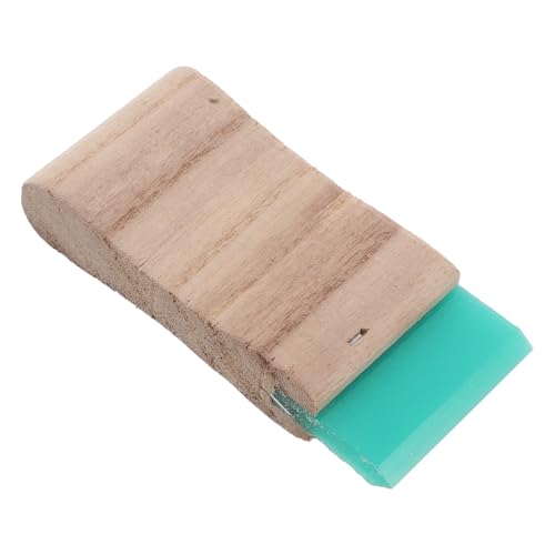 ARTSEWPLY Raspador de Tinta para Serigrafía con Mango de Madera Escobilla de Goma Resistente de 75 Durómetros Tamaño 35X7 CM para Impresión Textil y Manualidades de Precisión