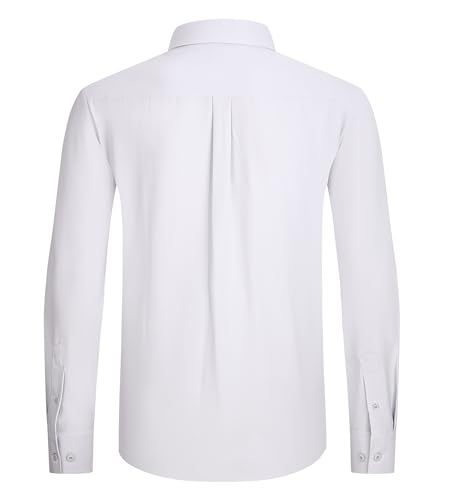 Alex Vando Mens Button Down Shirts Two Pockets Long Sleeve Casual Dress Shirt for Men