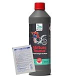 DEWEPRO-Set: SANIT AbflussTaurus Rohrreiniger 500 ml - Abflussreiniger gegen Verstopfung, Fett, Haare & Kalk - starker Rohrentstopfer mit Tiefenwirkung inkl. 1. St. DEWEPRO SingleScrubs