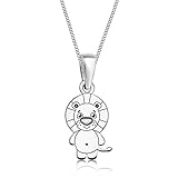Anhänger und Halskette aus 925 Sterling-Silber mit Echtheitsstempel, Hochglanzpoliert
