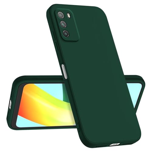 Longstong Funda Compatible con Poco M3 (6.53'), Delgada Antigolpes Personalizada Diseño Minimalista - Verde Oscuro