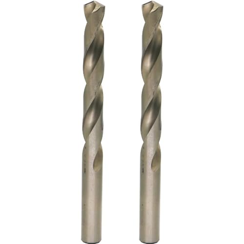Metric Cobalt Drill Bits 14mm 2PCS, M35 high speed steel, high hardness straight shank drill, mechanical or hand drill for drilling, suitable for stainless steel, iron, copper and aluminum.