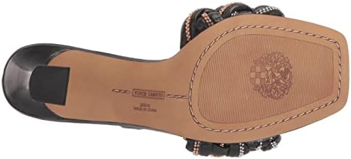 Vince Camuto Women's Footwear Women's Rayley Crystal Woven Mule Heeled Sandal, Black, 9.5 | Image 3