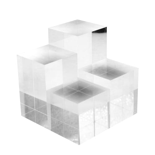 Sarini 4pcs Acrylic Display Stand Transparent Solid Acrylic Cosmetic Display Photography Base for Trade Shows Display Of Jewelry - Image 2