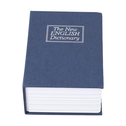 Coffre-fort en forme de livre avec serrure à combinaison pour bijoux et clés, compact et léger pour une utilisation à la maison ou au bureau (bleu)