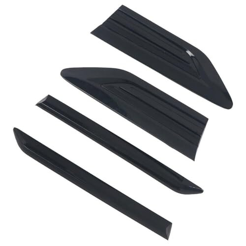 for Volkswagen Tiguan 2017-2024 Black Exterior Side Wing Emblem Badge Decals Cover Trim Car Accessories 4pcs