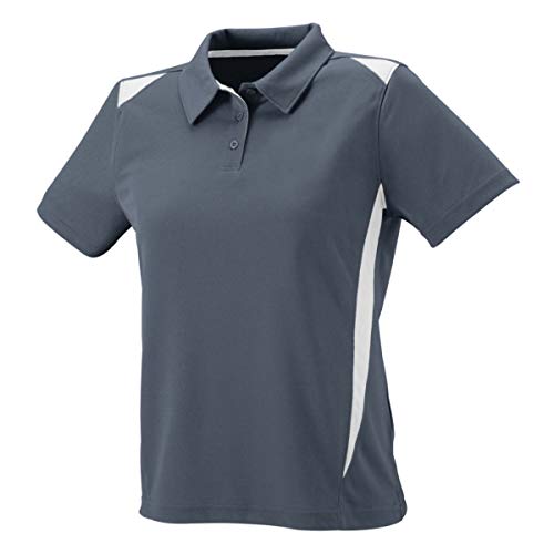 Augusta Sportswear 5013.R04.S Women's Premier Sport Shirt, Graphite/White, Small Pack