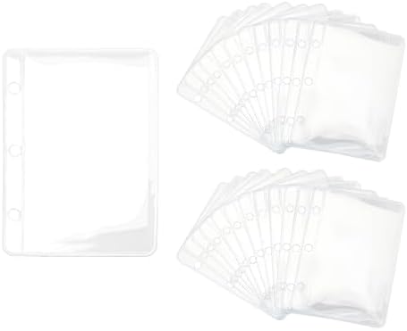24 peças mini A9 bolsos para fichário transparentes envelopes de ...