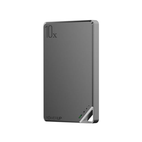 Image of POWERUP NanoMag 10000mAh Mag-Safe Power Bank, 15W Fast Wireless Charging | Strong Magnetic Hold | Ultra-Slim 22.5W Fast Charing Type C Port Compatible with Wireless Charging Phones - Silver