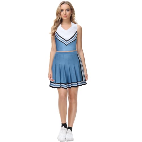 Catálogo para Comprar On-line Ropa de Cheerleading y animación para Mujer los 10 mejores. 43 FOGHORN - Disfraz de animadora para mujeres y niñas, disfraz de animadora Olivia, falda superior, disfraz de Halloween (L)