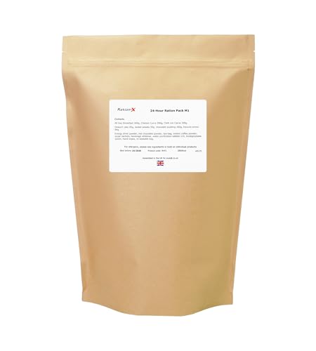 Ration-X 24 Hour Ration Pack Ambient Army Type Menu 1 4000kcal Three Main Meal Pouches +++