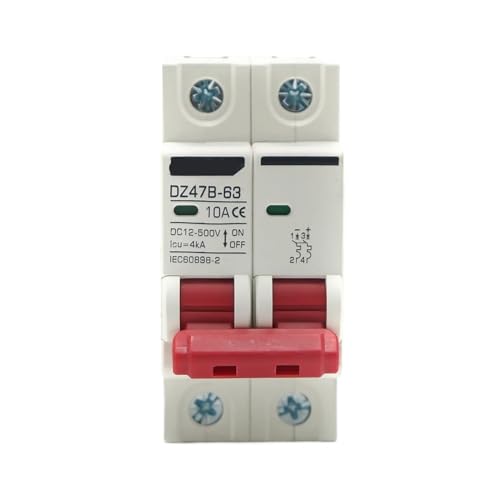 Disjoncteur protection DZ47 DC 125A avec interrupteur isolateur bipolaire 24V 48V