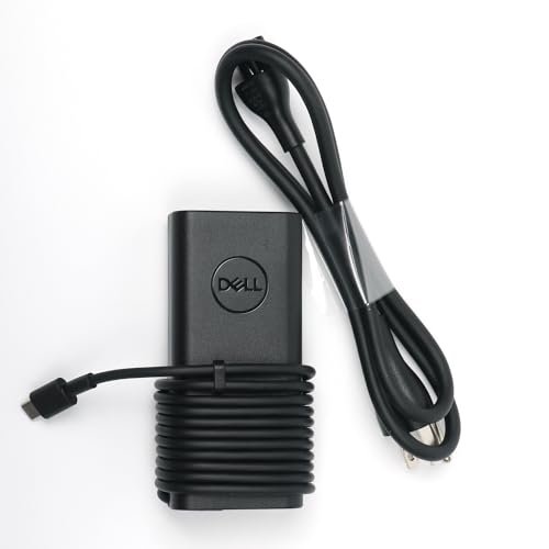 Image of Dell 65W USB C Laptop Charger,Latitude 5500 5501 5510 5511 5520 5521 5530 5531 5540 AC Adapter with 3ft Power Cord, Black, HA65NM190