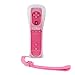 Mando Remote para Wii, Control Remoto Controlador a Distancia con Motion Plus Integrado, Funda Silicona y Correa de Muñeca, Sin Nunchuck Compatible con N-Wii U, Wii (Rosa)