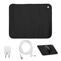 Erdungsmatte mit 4,6m EU Kabel, Grounding Mat für Bett & Füße, Erdungsbettlaken gegen Angst, Schmerzen, Entzündungen, Earthing Matte für Besseren Schlaf & Gleichgewicht, Grounding Sheet (25 * 30cm)