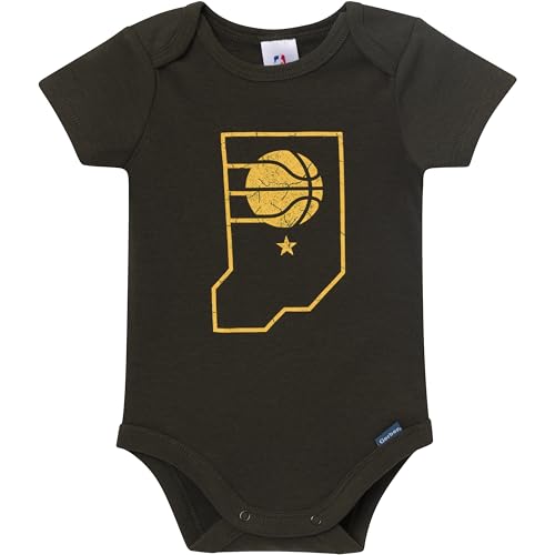 Image of Gerber Baby NBA Boys & Girls 2-Pack Short Sleeve Onesie Bodysuits