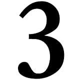 Zahlen-Aufkleber Nr. 3 in schwarz I Höhe 5 cm I selbstklebende Haus-Nummer, Ziffer zum Aufkleben für Außen, Briefkasten, Tür I wetterfest I kfz_470_3
