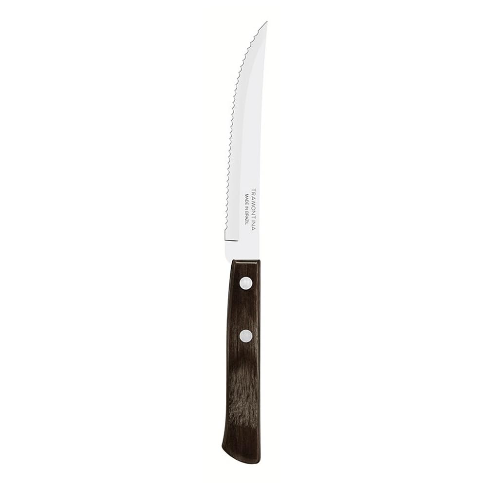 Tramontina Polywood Steak Knife, 5 Inches, Brown