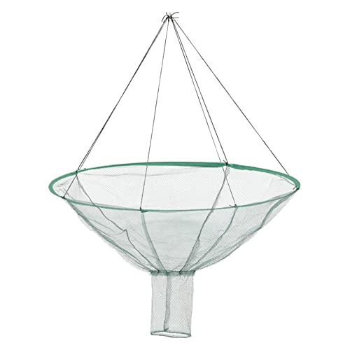 Toyvian Piège De Pêche Pliable Filet à Crevettes 80 Cm en Filet Blanc Compact Pratique pour Pêche à Main Aux Écrevisses Et Crabes