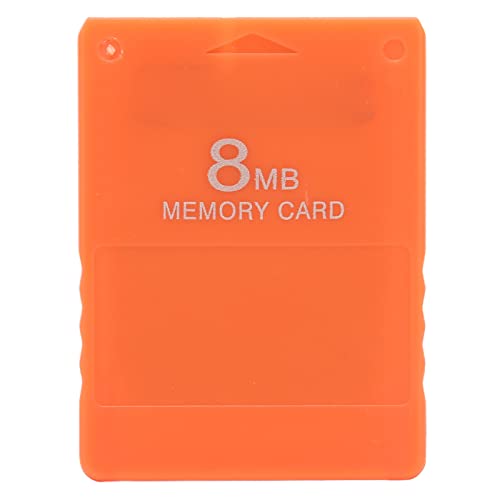Vbestlife for PS2 Memory Card, 8MB FMCB1.966 High Speed Game Memory Card for PS2 Dedicated Memory Card Plug and Play for PS2 Game Memory Card Accessories(Orange)