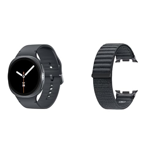 Image of Samsung Galaxy Watch 8 (2025) 44mm Bluetooth Smartwatch, Graphite w /Free Fabric Band, M /L, Graphite