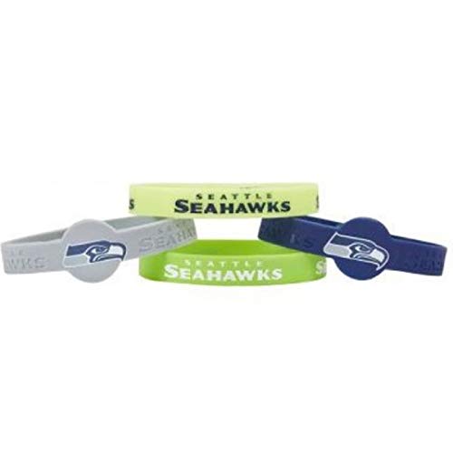 Nfl Seattle Seahawks Silicone Bracelets, 4-Pack #TOP5