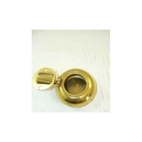 Polished Brass Round Handbag Pocket Ashtray Cover