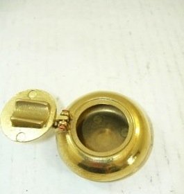 Posacenere Portacenere in ottone lucido da tasca TONDO da borsa